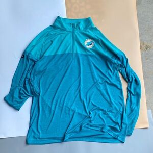 NFL Under Armour Dolphins Lightweight Teal Combine Authentic Pullover